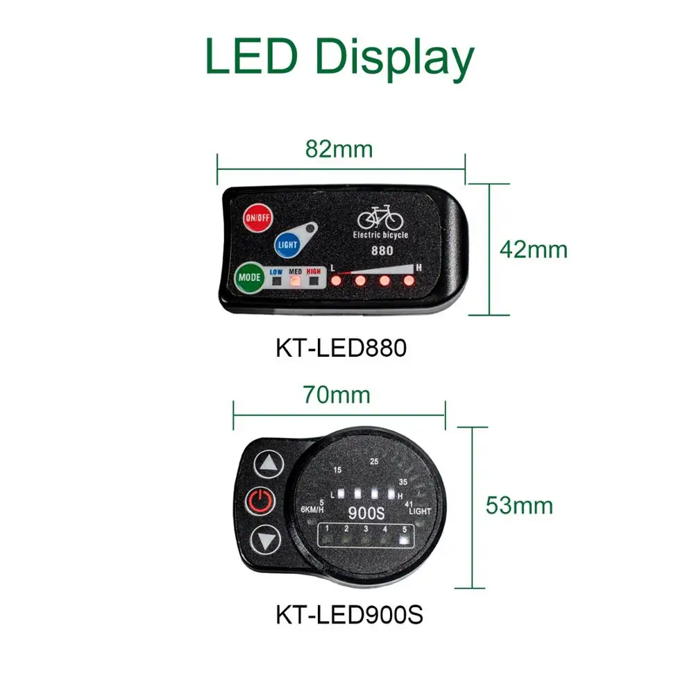 Discount KT Ebike LCD Display 36V 48V 72V Electric Bicycle Computer Ebike LCD LED Controller Panel LCD5 LCD3 LCD7 LCD8 LED880 LED900S 3