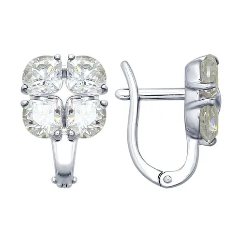 Серьги SOKOLOV из серебра со Swarovski Zirconia