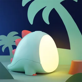 

Cute Dinosaur LED Night Light Creative Cartoon Table Desk Lamp Usb Charging Led Timing Bedroom Children Lampara Baby Kids Gifts