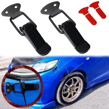 

2pcs Universal Bumper Trunk Lid Fender Cover Release Fastener Clasp Kit Auto Parts Supplies