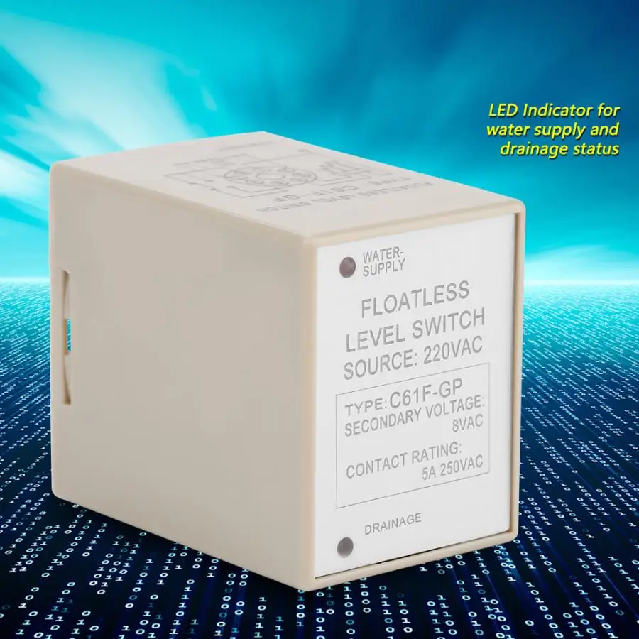 

C61F-GP 220V 8 Pin level relay Liquid Floatless Water Level Switch Controller without base for pump