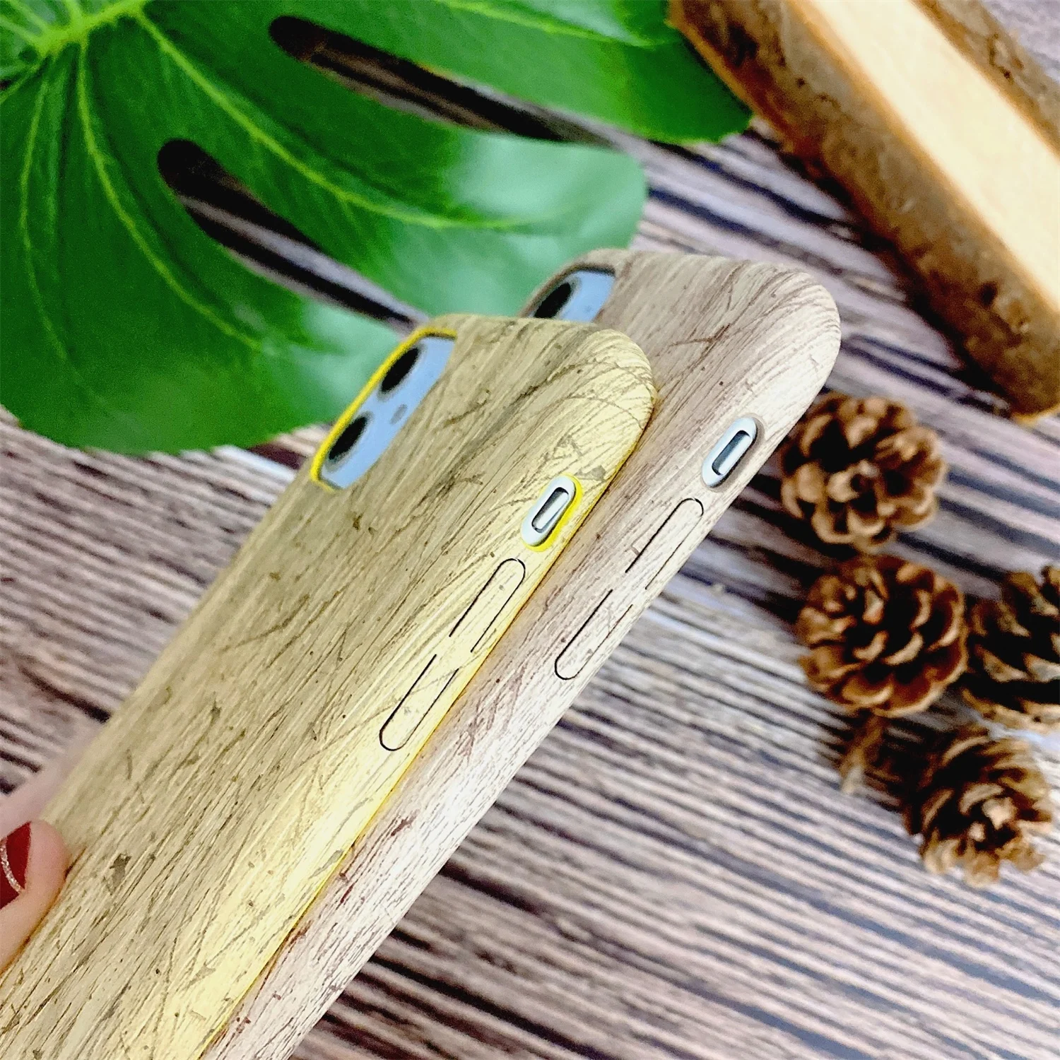 Чехол для телефона LISCN из искусственной кожи с текстурой древесины iphone 11 11Pro Max 6 7 8