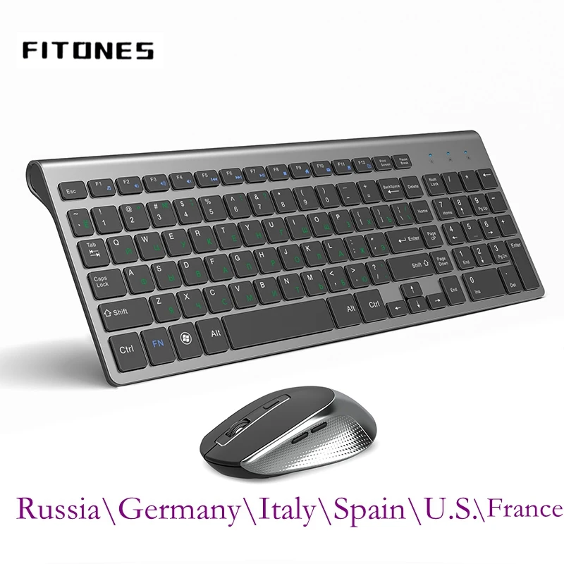 Jelly Comb Wireless USB Keyboard and Mouse Combo 2.4G Wireless Rechargeable Keyboard and Mice QWERTY UK Layout with USB Receiver for PC/Laptop/Computer with Windows System Space Gray Jelly Comb Wireless USB Keyboard and Mouse Combo 2.4G Wireless Rechargeable Keyboard and Mice QWERTY UK Layout with USB Receiver for PC/Laptop/Computer with Windows System Space Gray