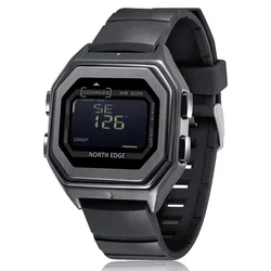 NORTH EDGE reloj deportivo Digital militar para hombre, cronómetro de Metal resistente al agua hasta 50M, multifunción, para exteriores