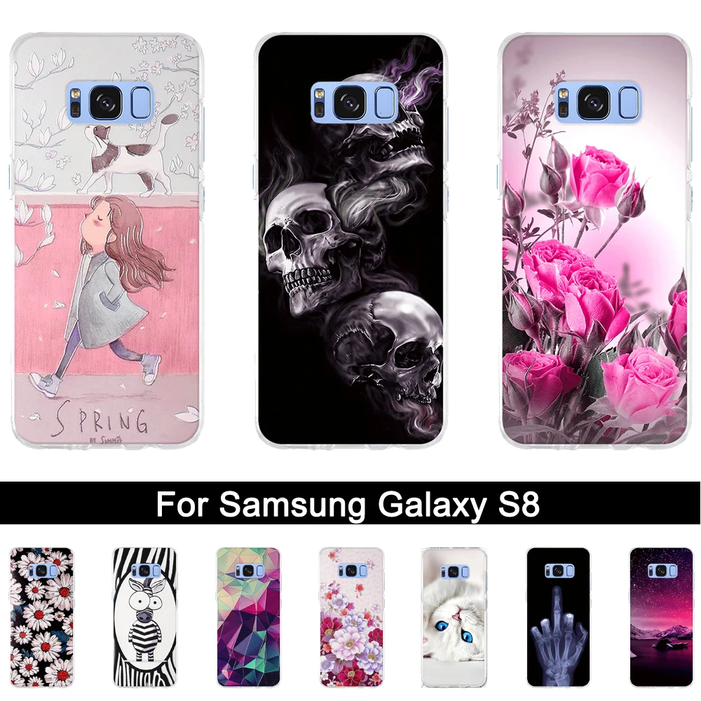 Мягкий силиконовый чехол накладка для Samsung Galaxy S8 G955F G950F чехлы S 8 с