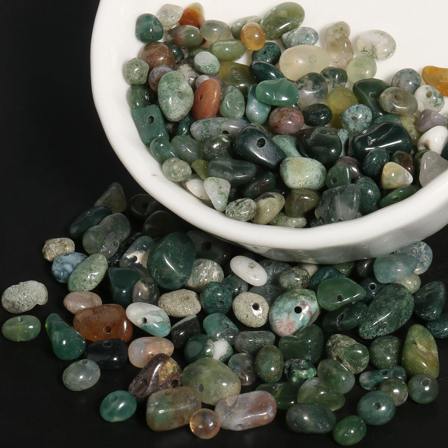 thumbnail image 1 of Amatistas irregulares, granate, ojo de tigre, cristal, chips de piedra natural, cuentas de grava para hacer joyas, pulseras y collares, 16 pulgadas, 1 of 5