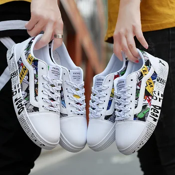 

New Black Board Shoes Male Summer Versatile Breathable Student Korean Graffiti Cloth Shoes Casual Low-top Sports Shoes