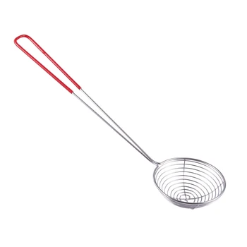 

New Kitchen Long Handle Stainless Steel Fine Spiral Mesh Ladle Strainer 29.2cm