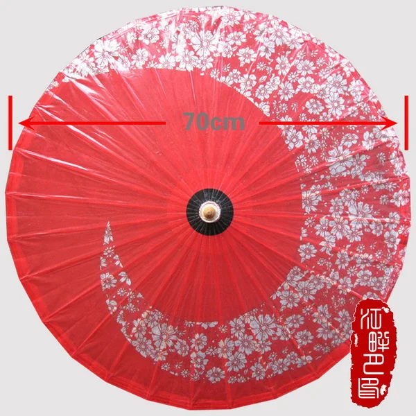 Diameter 70CM JIANGPANYUE ручной работы японский Вишневый масляный бумажный зонтик Ретро танцевальное украшение традиционные принадлежности для косплея - Цвет: Diameter 70CM