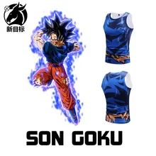 Летняя новая стильная популярная брендовая мужская одежда цифровой аниме Сунь Укун 3D Печатный Спортивный Топ для фитнеса бега Топы