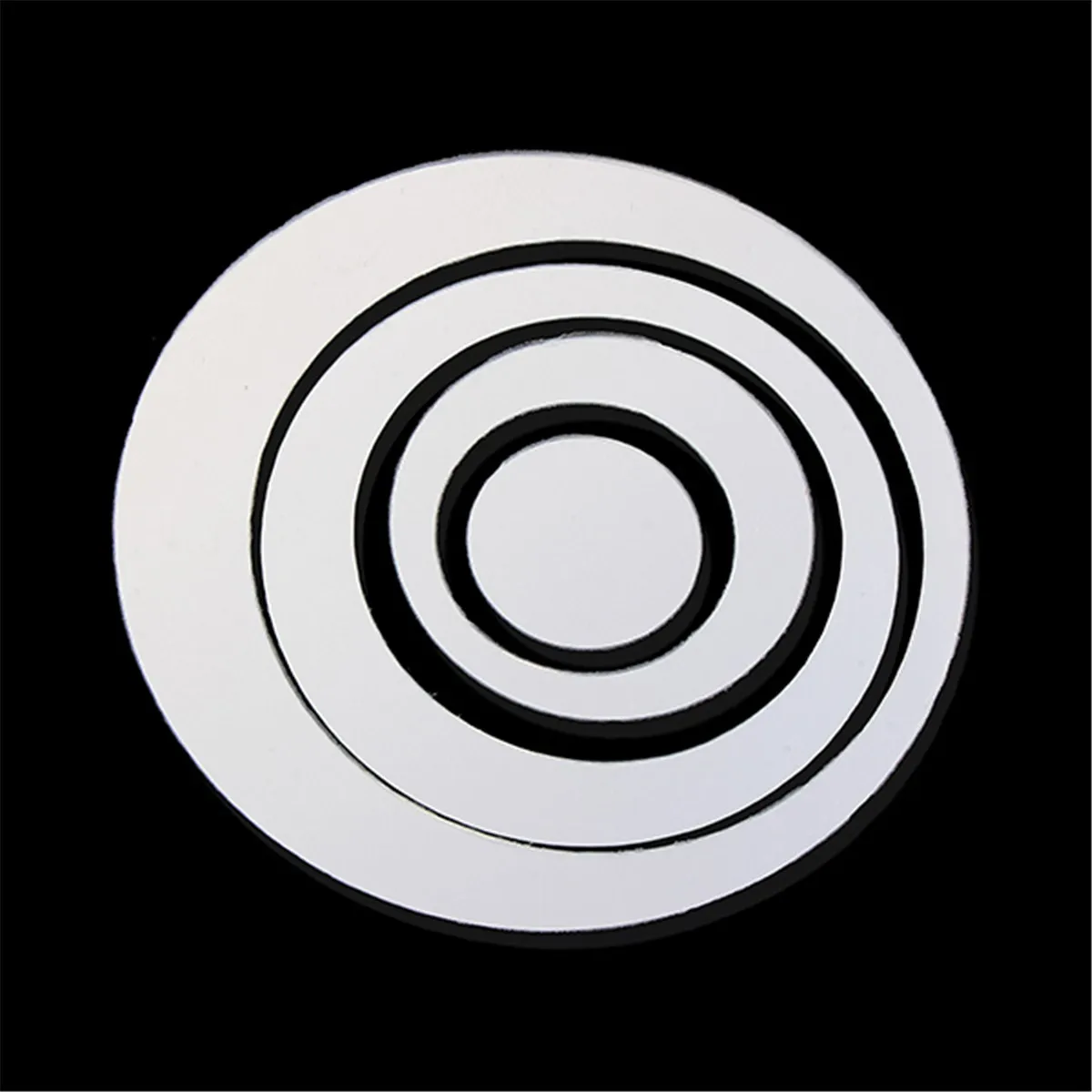 24PCS DIY 3D Silver Mirror Acrylic Wall Stickers Circle Ring Home Decors for Family Decoration Modern Adesive Home Decal