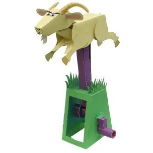 Прыжок козьей бумаги ремесло 3D бумажная модель игрушки родитель и ребенок DIY Детский сад деятельности ручной работы складной