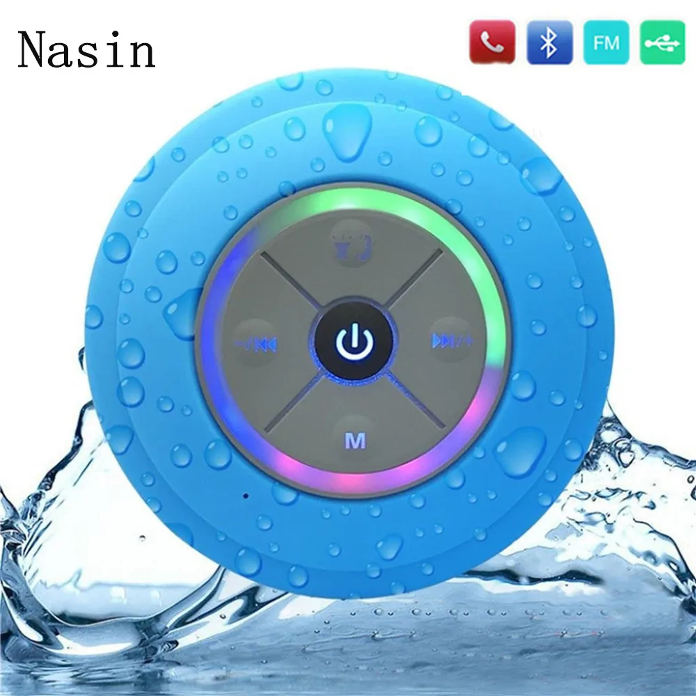 

Portable Subwoofer Shower Waterproof Wireless Bluetooth Speaker Handsfree For Car Call Music Suction Mic For IOS Android Phone