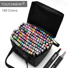 TOUCHNEW кожи Эскиз маркер для белой доски 30/40/60/80/168 Цвет двойная щетка тон кожи спиртовые Маркеры маркер для рисования манга товары для рукоделия