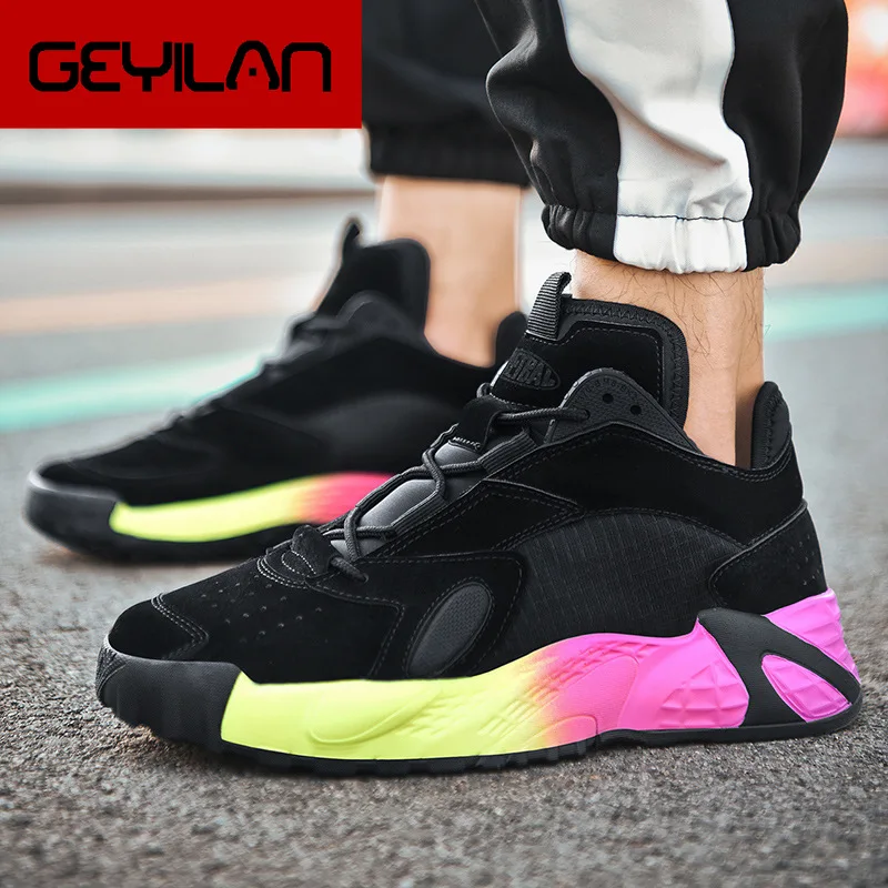 

2019 Four Seasons Youth Fashion Trend Shoes Men Casual Ins Hot Sell Sneakers Men New Colorful Shoes Male Big Size 39-44 S8-33