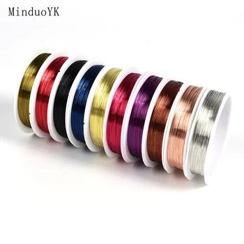 

0.3 0.4mm 10 Colors Copper Wire Cord String Findings DIY Needlework Craft Bead Wire For Jewelry Making Supplies