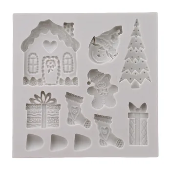 

Sugarcraft Christmas Style 3D Silicone Mold Fondant Candy Cake Mold Decorating Tools Chocolate Gumpaste Mold Baking Cute Tools