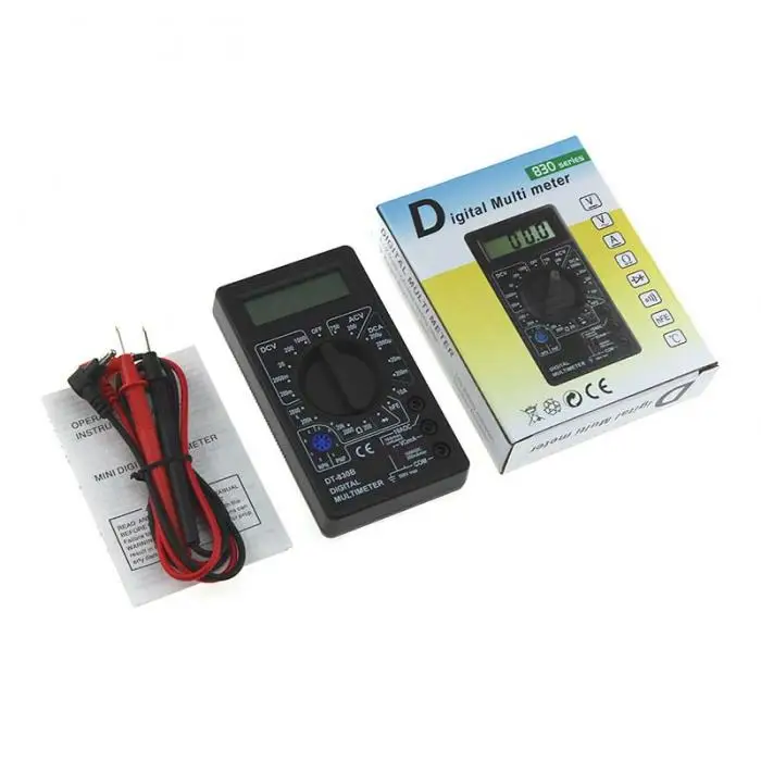 1 шт. Многофункциональный ЖК-цифровой мультиметр AC/DC 750/1000 в цифровой мини ручной 1999 отсчетов Вольтметр Амперметр Ом тестер метр