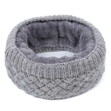 Для мужчин и женщин зимний шейный шарф шерсть вязаный теплый плюс бархат толстый воротник шеи теплые шарфы для сноуборда катания на лыжах