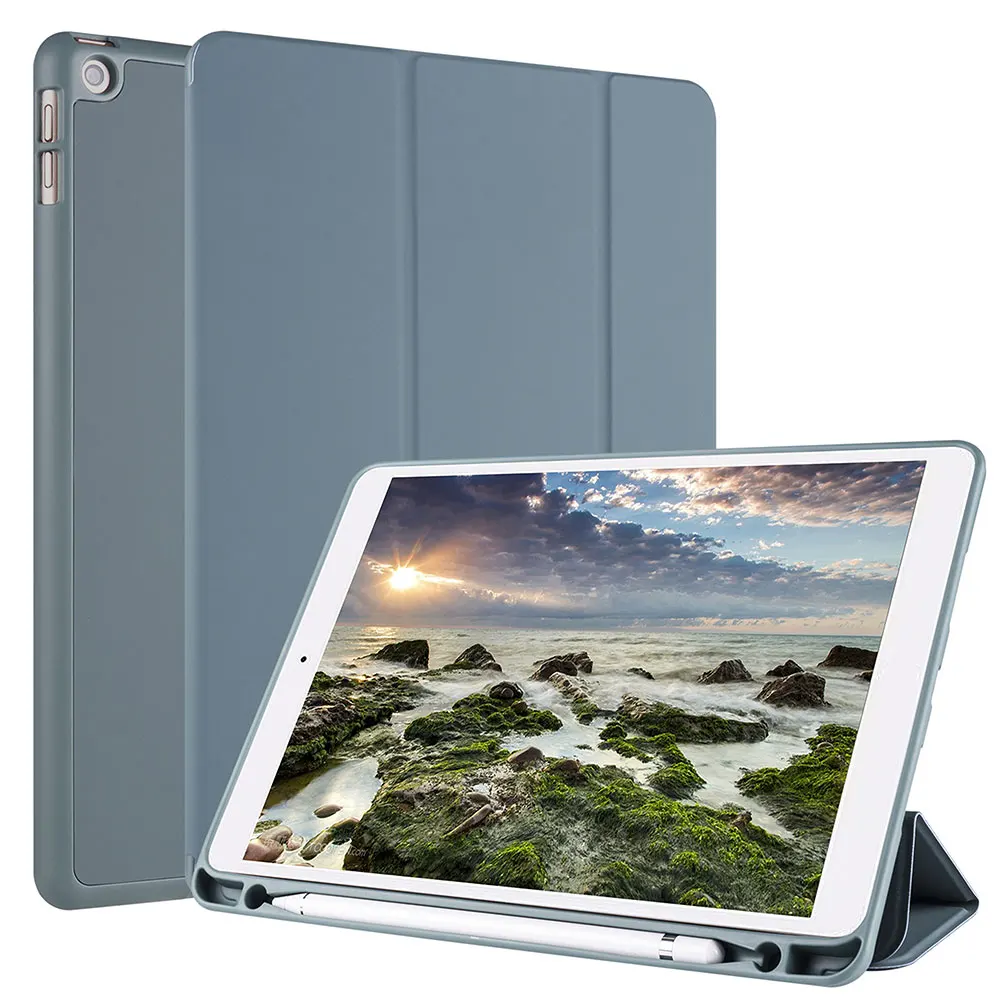 Чехол для iPad 7 10,2 дюймов Air 3 Pro 10,5, чехол для планшета с карандашом, кожаный флип-чехол, умный чехол для iPad Mini 5 4