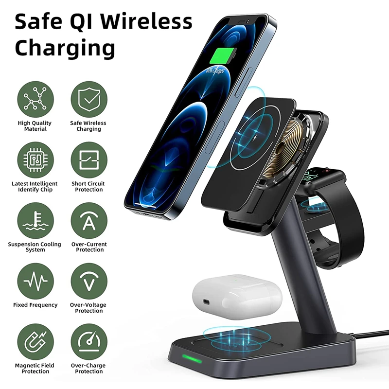 UGREEN MFi for Magsafe 25W Wireless Charger Stand 15W 3-in-1 Charging  Station For iPhone 15 14 Pro Max For Apple Watch AirPods - AliExpress