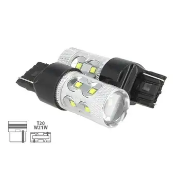 

CARALL LS4450 Led lamp T20 50W W21W 7440 12V 24V 10 Led Cree 5W lights lancia Ypsilon Iveco new VW Touran daytime Au