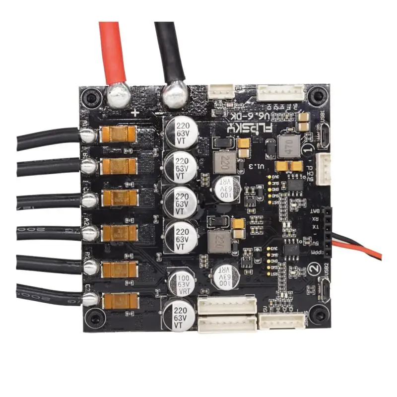 US $368.00 Double Drive ESC66 Collection Version 200A with Fire Flower Switch Heat Sink VESC Benjamin ESC