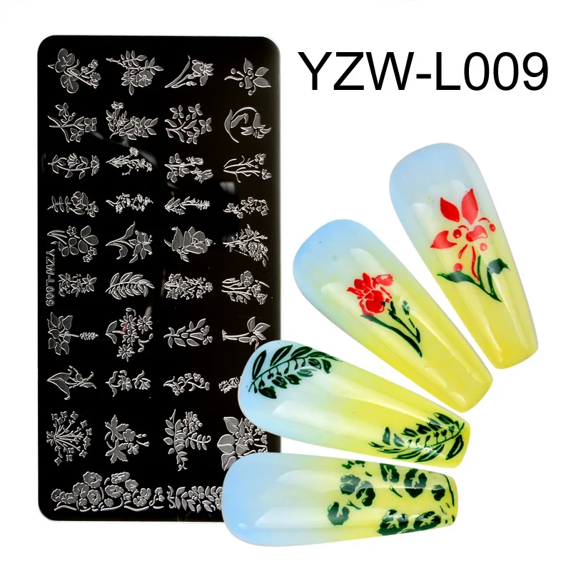 Manicure Rectangular Printing Plate Nail Polish Blue Film Steel Plate Printing Transfer Printing DIY Seal Stamp Plate Tool Nails