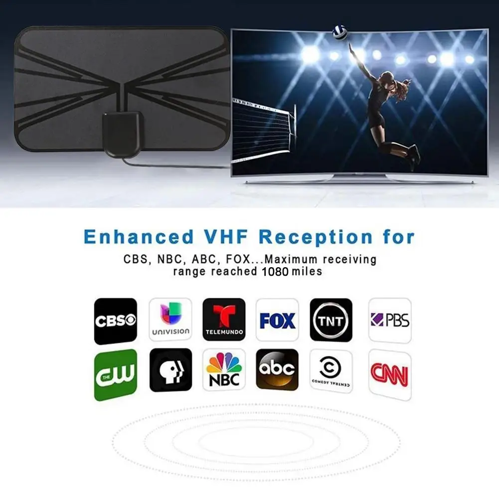 Комнатная ТВ антенна цифровая HD 4K усилитель телевизора воздушного сигнала 25 дБ