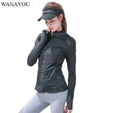 WANAYOU сетчатая Лоскутная куртка для бега женская спортивная куртка женская куртка с длинным рукавом для йоги дышащий Топ для йоги Женская спортивная рубашка