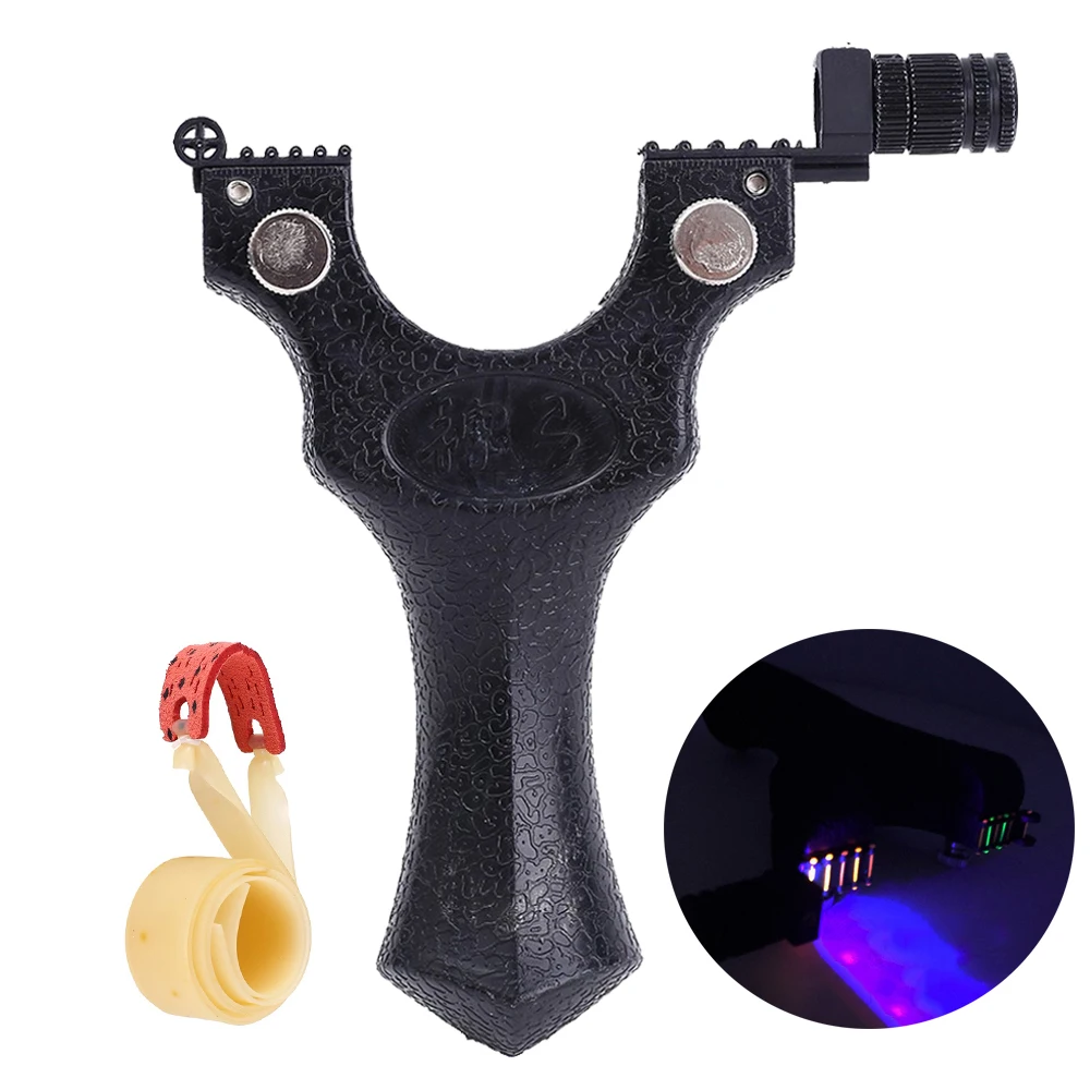 

Outdoor Slingshot Catapult with Laser Light Hunting Rubber Band High Precision Slingshot Laser Night Light Catapult for Hunting