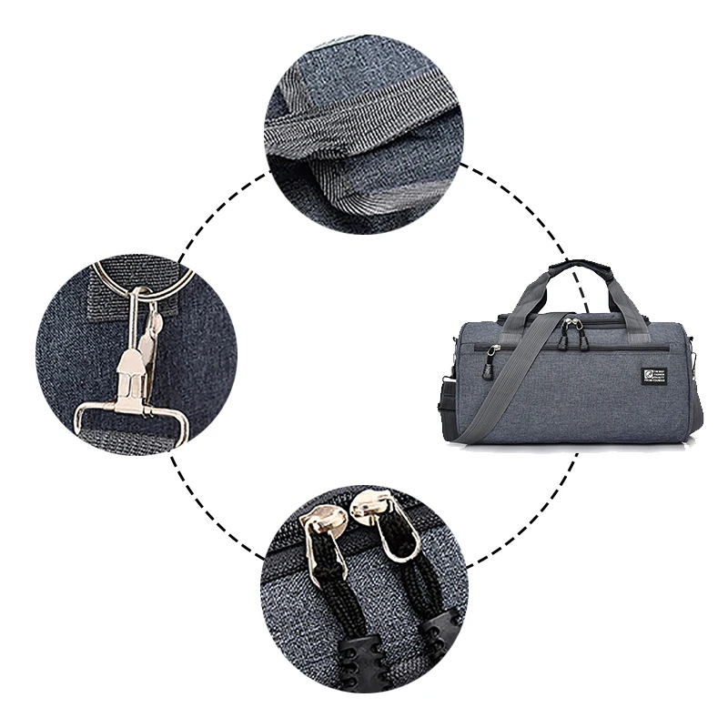 WOBAG мужская дорожная сумка однотонная сумка через плечо сумка для багажа унисекс портативная нейлоновая сумка большая многофункциональная сумка на плечо для мужчин