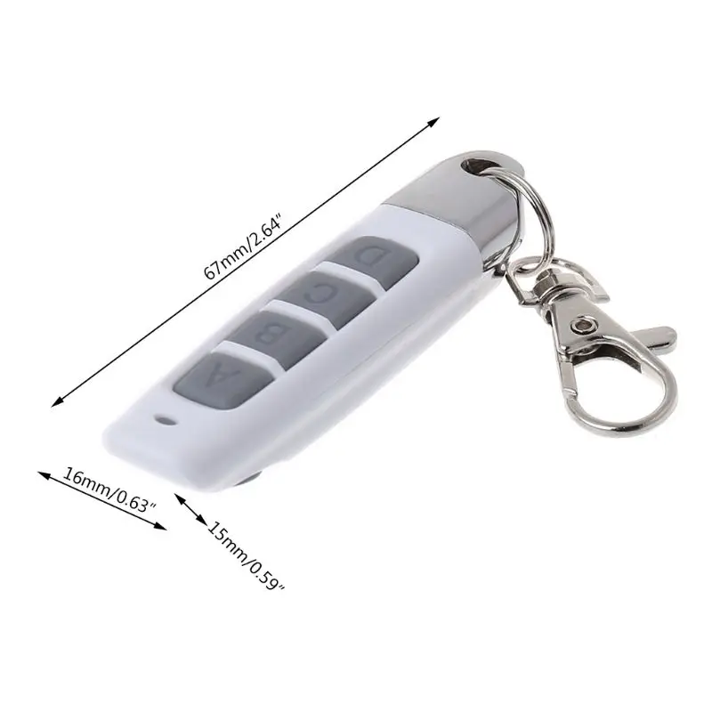 Wireless Transmitter Garage Gate Door Electric Copy Controller 433MHZ 4 Buttons Clone Remote Control Anti-theft Lock Key