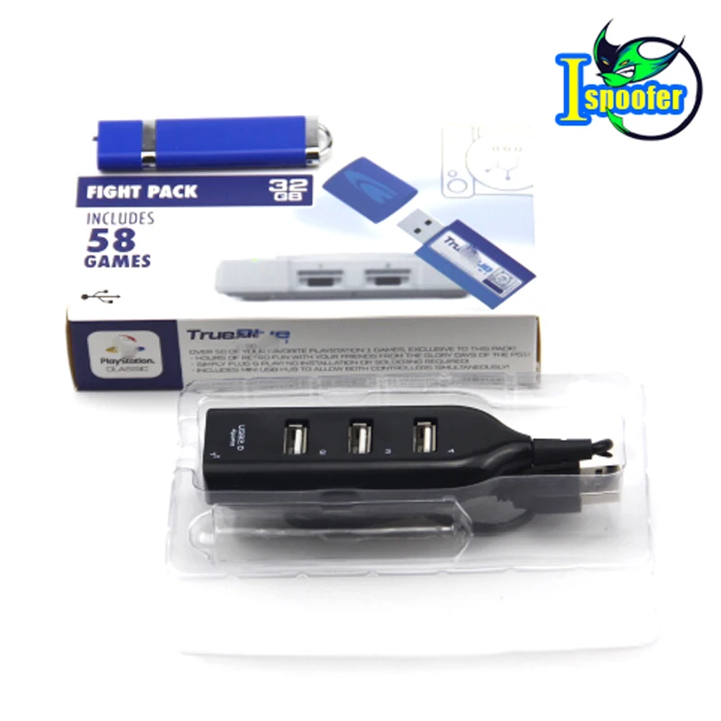 

64GB True Blue Mini Crackhead Pack/Meth Pack/32G Fight Pack for PlayStation Classic Games & Accessories 101/58 games V1