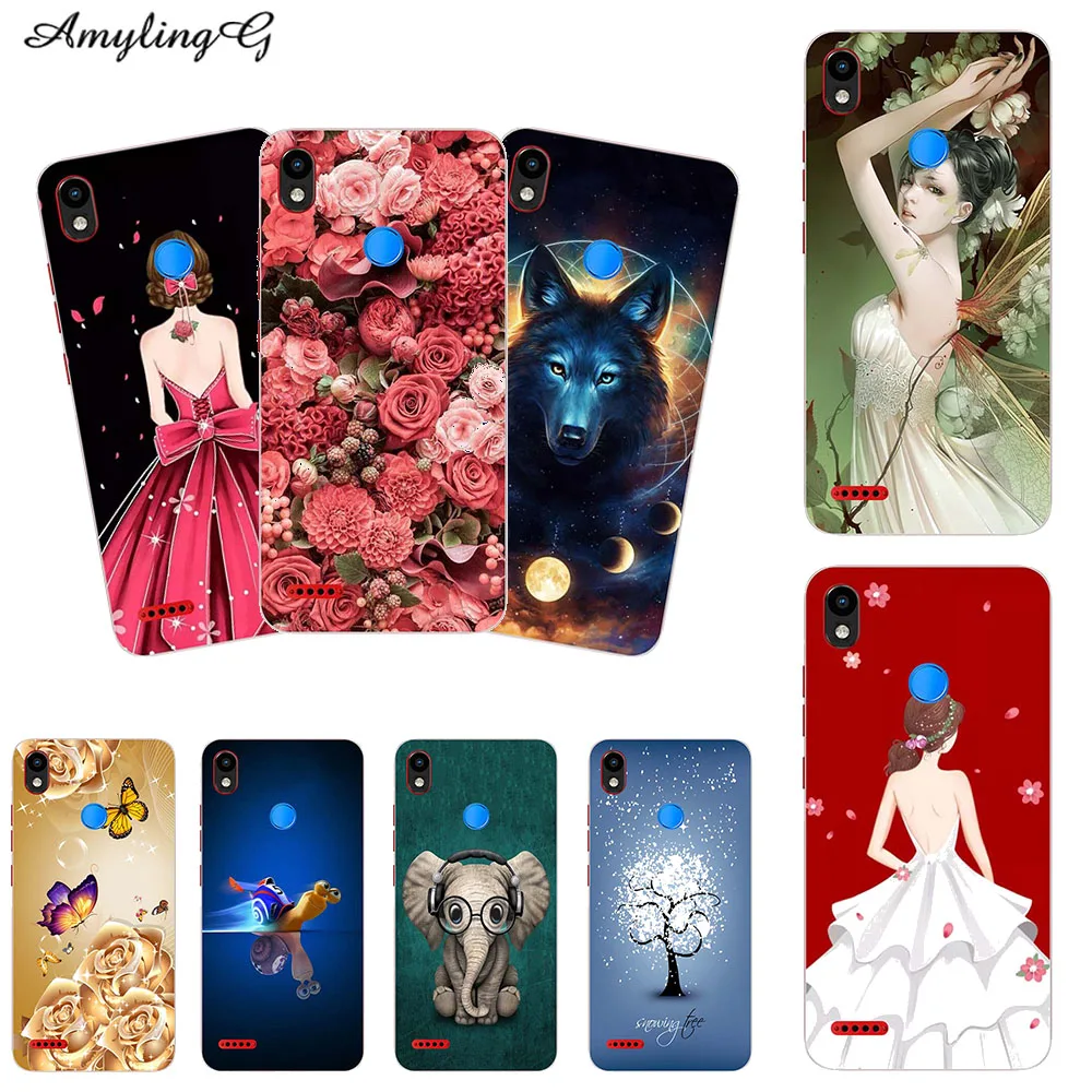 Для Infinix Hot 8 7 Pro X625 X624 Smart3 Plus X627 S4 X626 чехол с красочным рисунком розы волк Мягкий