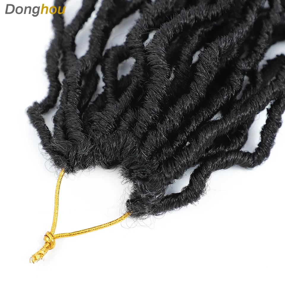 Donghou-Blonde Faux Locs Crochet Tranças, Soft Butterfly