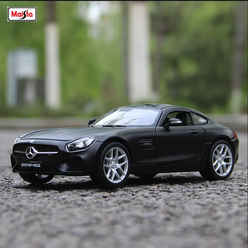 Bburago 1:24 Mercedes-Benz AMG-GT имитация сплава Модель автомобиля моделирование автомобиля украшение коллекция Подарочная игрушка - Цвет: Черный