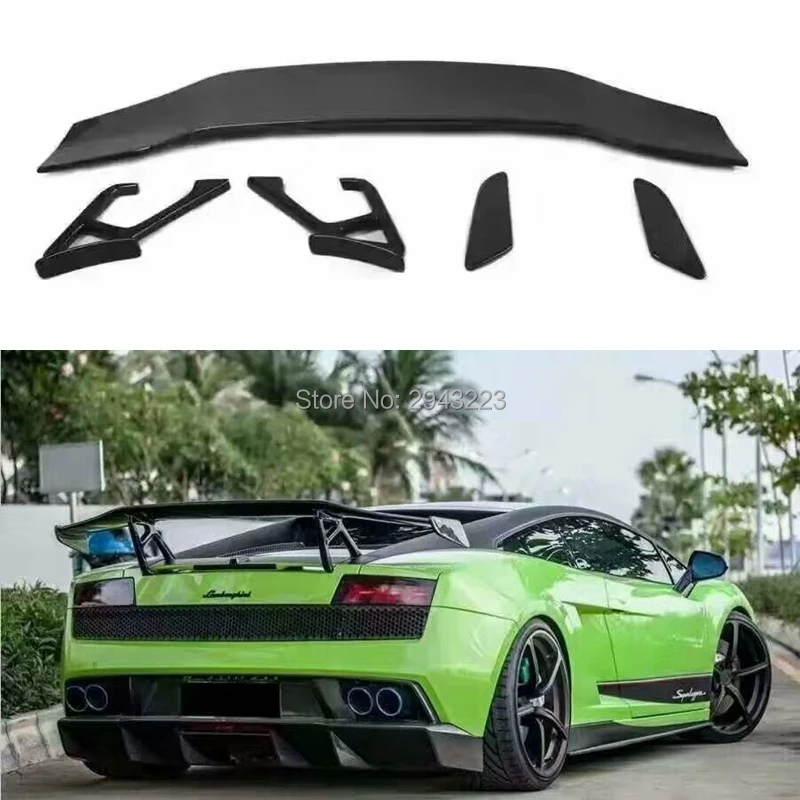 

For LP550 LP560 LP570 Car Accessories D Style Real Carbon Fiber Rear Trunk Boot Lip Spoiler Wing Decoration