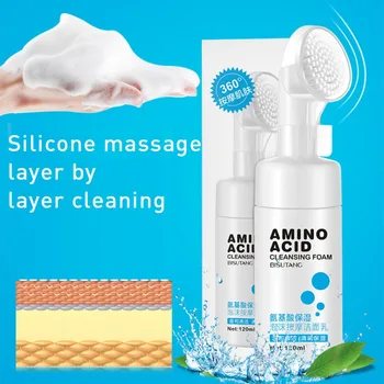 

Natural Facial Cleanser Foam Exfoliating Cleansing Pore Moisture Skin Care Washing Brush Make Up Amino Acid