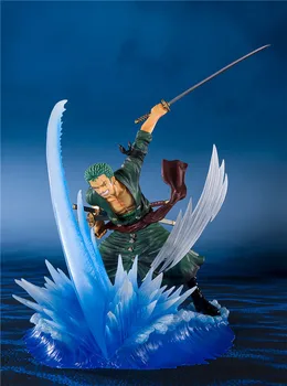 

14.5cm Japan anime PVC Action-Figure One Piece statue landscape Roronoa Zoro Collectible Gift KIDS Toy Kit decoration a2558