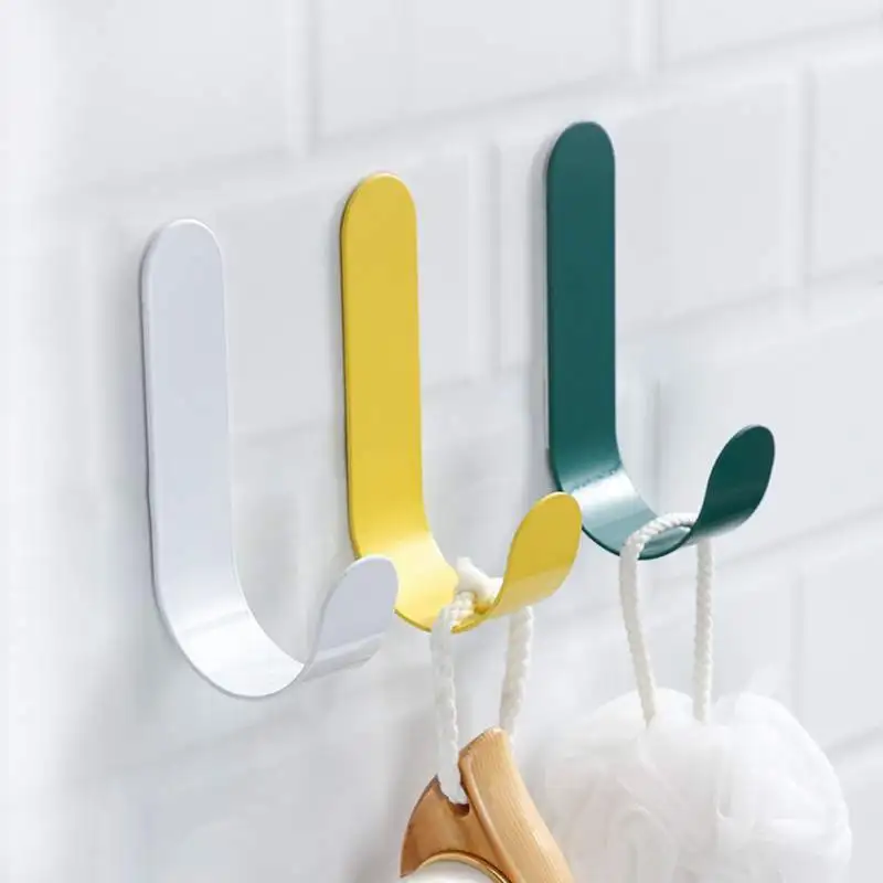 

Nordic Iron Hook Wall Mounted Towel Hooks Towel Holder Racks Robe Wall Storage Hanger For Kitchen Bathroom Wall Hanger