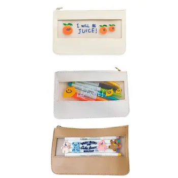 

Multifunctional Cartoon Pencil Case Mesh Pen Box Bag Student Stationery Makeup Storage Tool