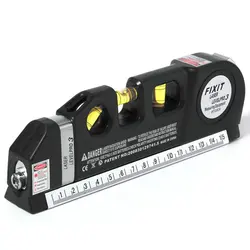 Un niveau Laser à Triple positionnement en un seul outil niveau de mesure Laser multifonction règle infrarouge rouge 