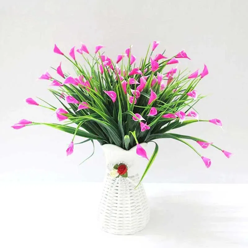 Искусственное растение Calla Lily цветы зеленая пластиковая трава искусственное