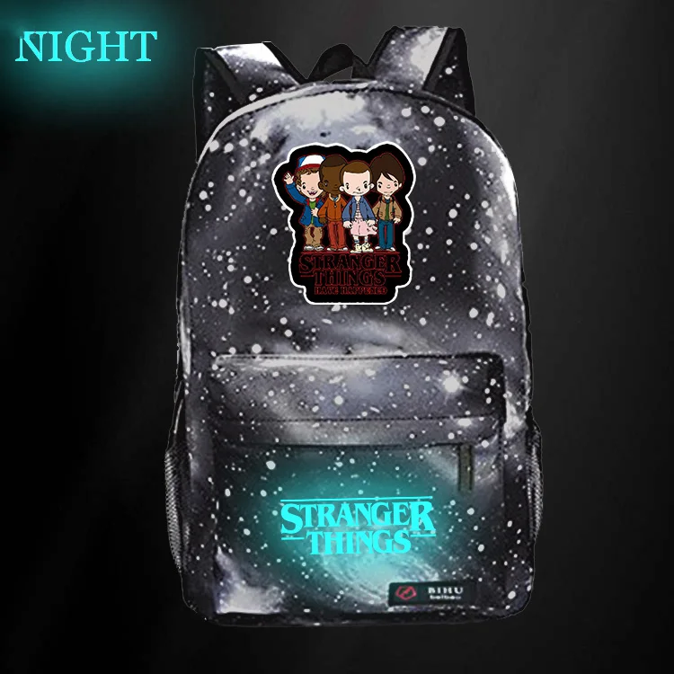 Странные Вещи рюкзак светящийся Galaxy Космический рюкзак для ноутбука школьные сумки для подростков мальчиков девочек повседневные дорожные рюкзаки - Цвет: 4