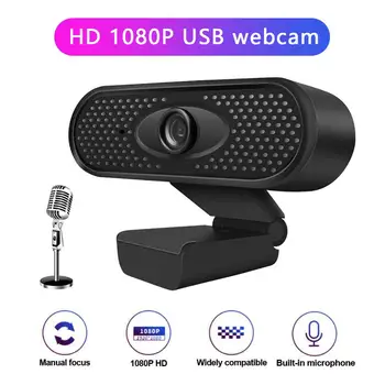 

Full HD 1080P USB Webcam Computer Camera with Microphone Driver-free Video PC Webcam for Online Teaching Live Broadcast