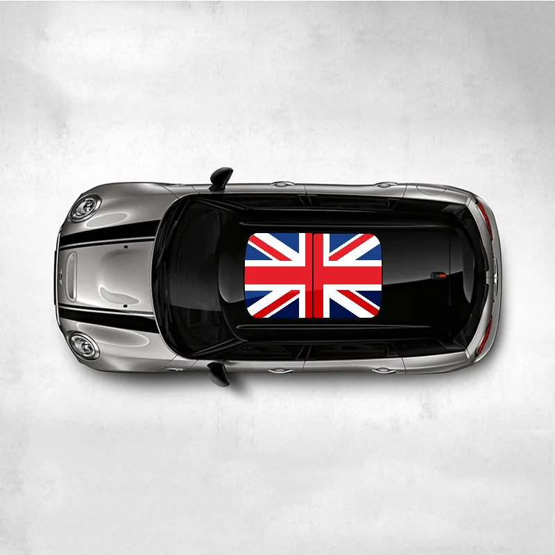 Для MINI COOPER S JCW F54 F55 F56 F60 R55 R56 R60 R61 Автомобильная панорамная крыша наклейки 3D Pull цветы автомобильные аксессуары для наружного стайлинга - Название цвета: Red blue flag-A