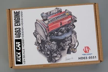 

1/24 Resin Retrofit For Car Models Hobbydesign HD03-0551 1/24 MISUBISHI 4G63 Engine Detail Set (Resin+PE+Metal parts）