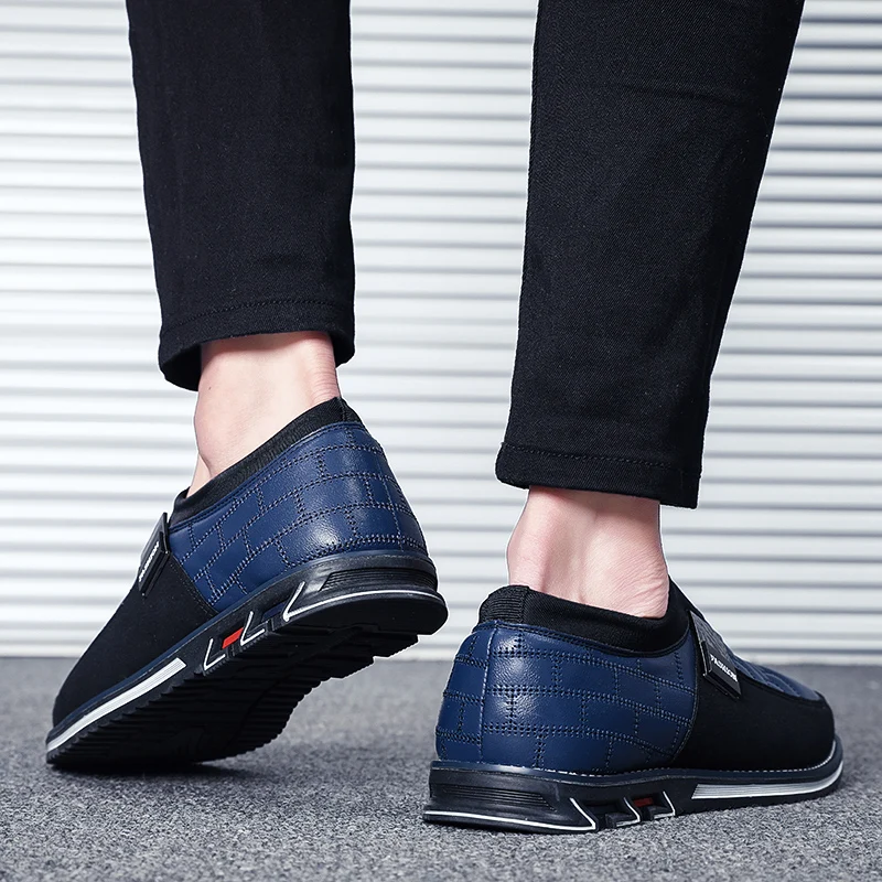 Autumn winter plush warmth Oxfords Leather Men Shoes Fashion Casual Slip On Formal Business Wedding Dress Shoes Big Size