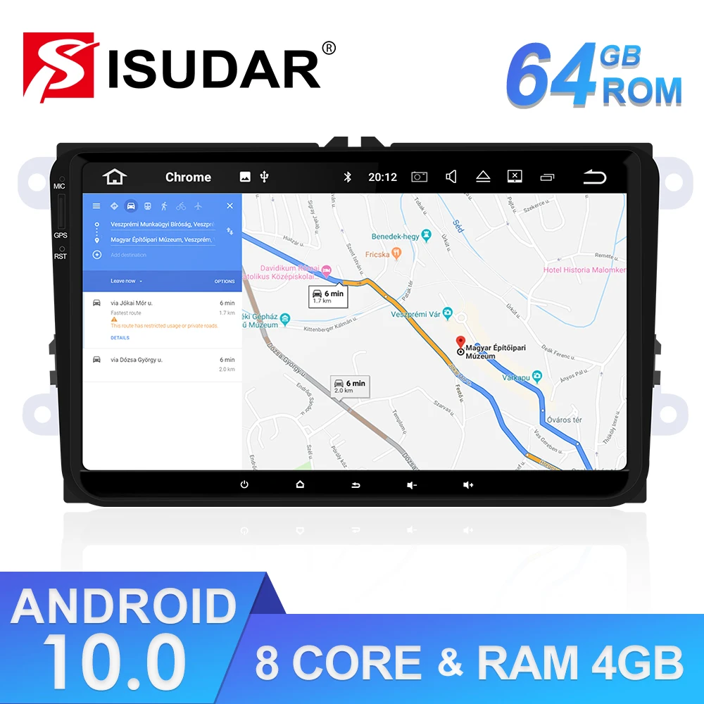 Isudar 1 Din Android 10 авто радио для Volkswagen/VW/POLO/PASSAT/Golf/Skoda/Octavia/Seat/Leon Автомобильный